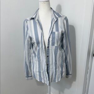 Universal Thread Blue and White Striped Shirt